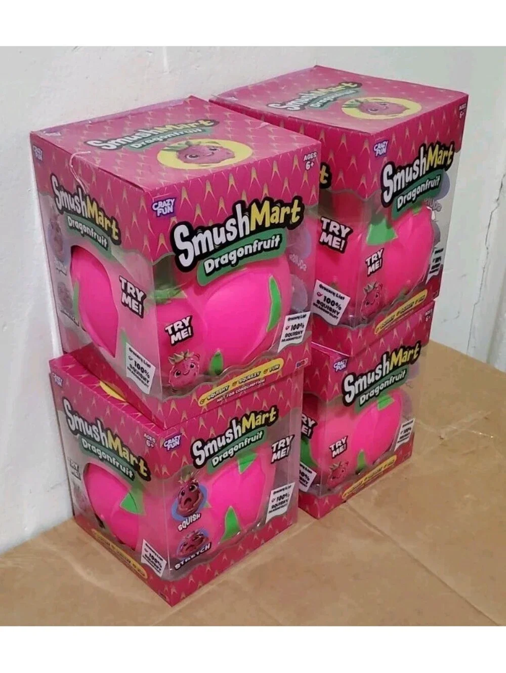 Smush Mart Dragonfruit Squishy Toy Crazy Fun RMS International NIB  Tiktok Lot 4